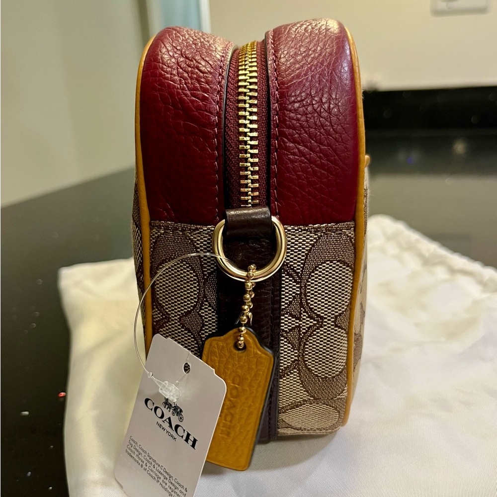 Coach Dempsey Camera Bag in Signature Jacquard with Patch - Picture 8 of 14